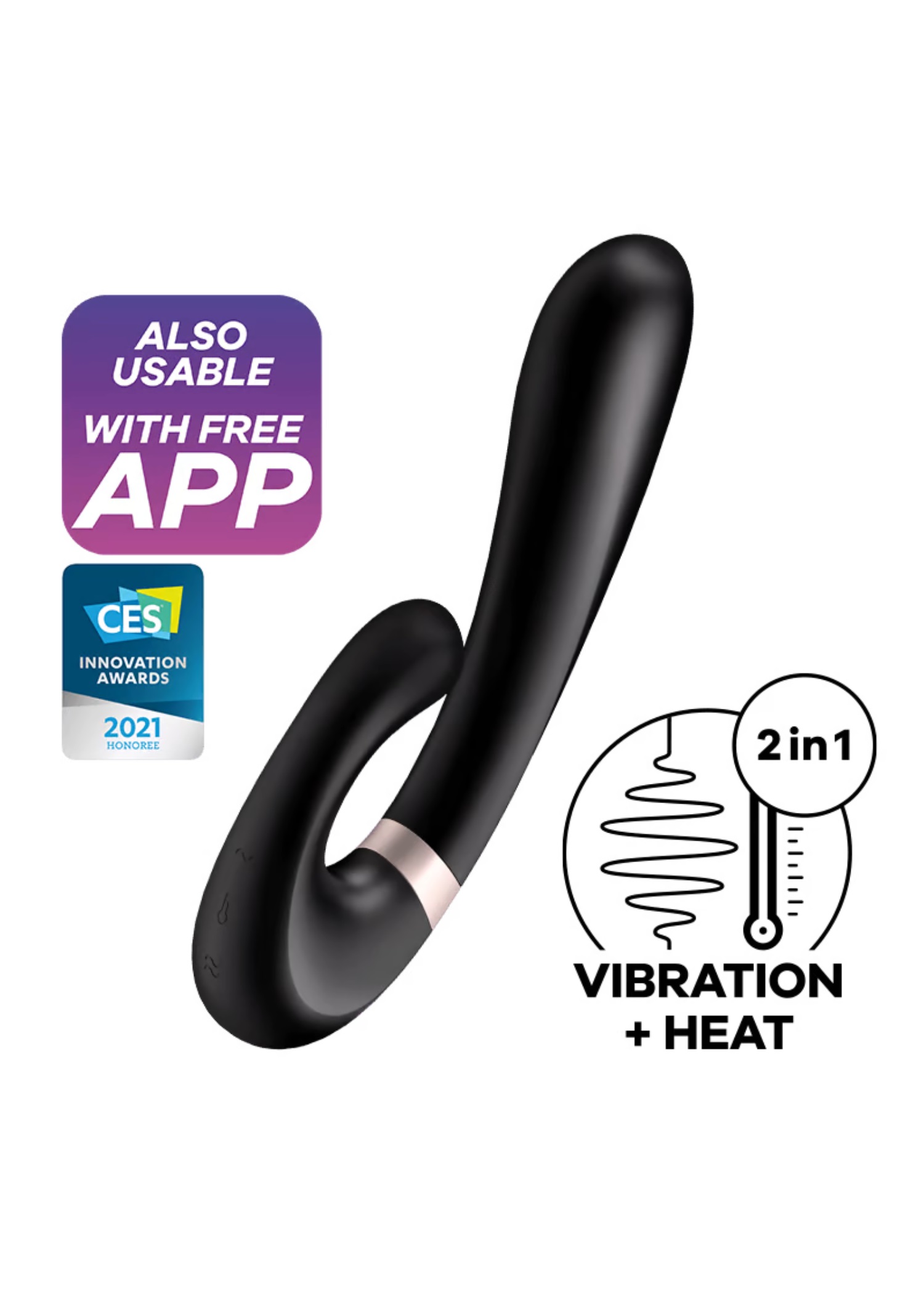 Satisfyer Heat Wave - okos, melegítő, karos vibrátor.