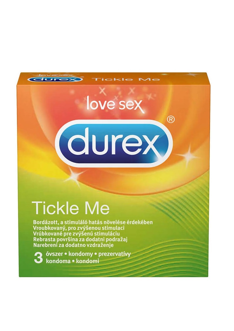 Durex Tickle Me - bordázott óvszer,3db.