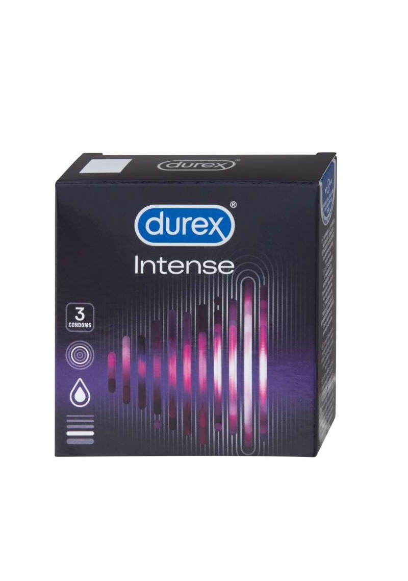 Durex Intense -bordázott és pontozott condom-3db.