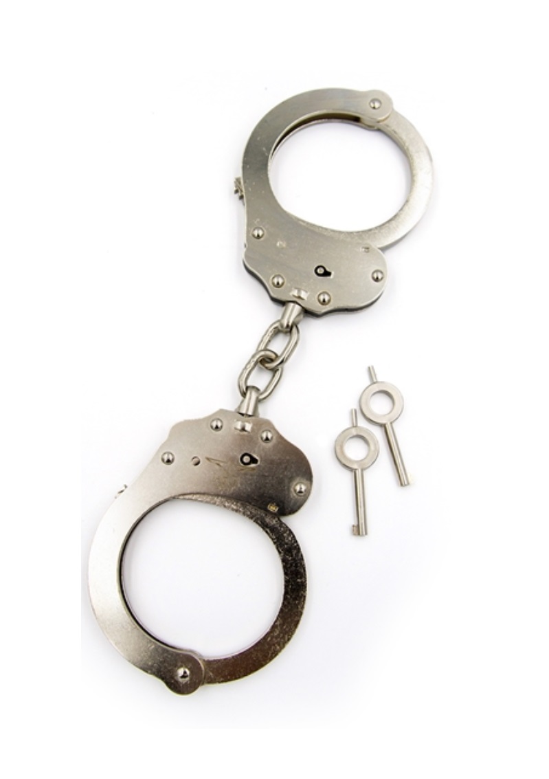 Double Lock Handcuffs With Chain steel.