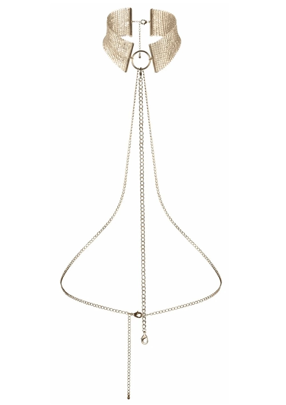 Bijoux-széles arany színű nyaklánc fémből.