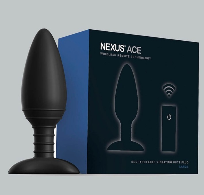 Nexus Ace-távvezérlős, akkus nagy anál vibrátor.