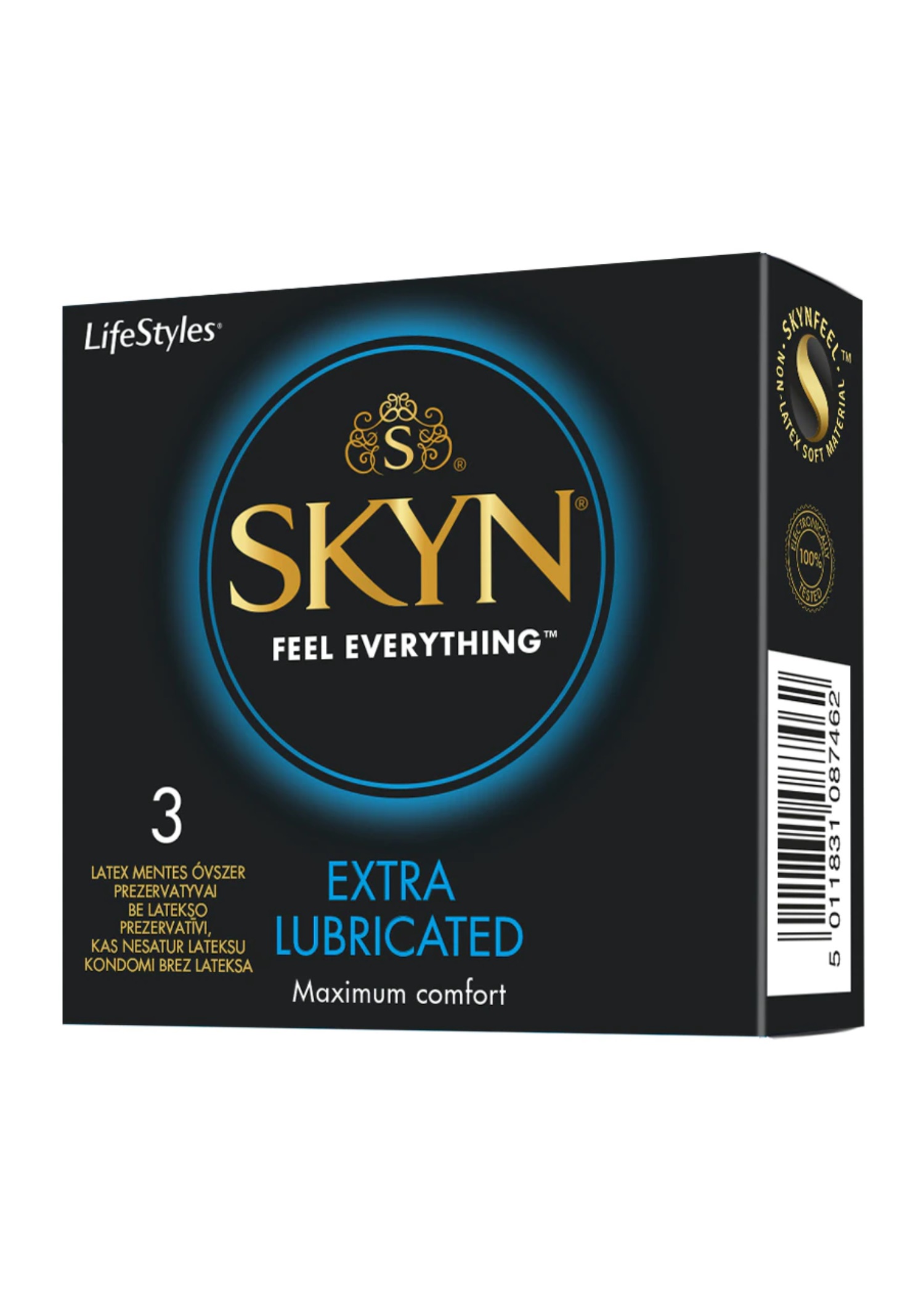 Lifestyle-Skyn-Extra Síkosított-latexmentes condom.